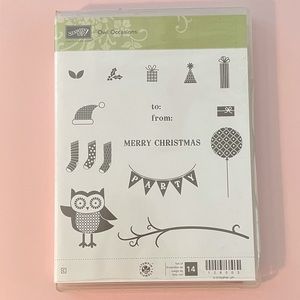 Stampin’ Up! Owl Occasions rubber stamp set.  Only one stamp used.